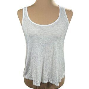 Naked Zebra Crossed Back Tank Top Lightweight Oatmeal Cream Size S Small